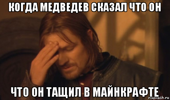 когда медведев сказал что он что он тащил в майнкрафте, Мем Закрывает лицо