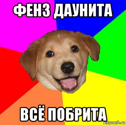 фенз даунита всё побрита, Мем Advice Dog