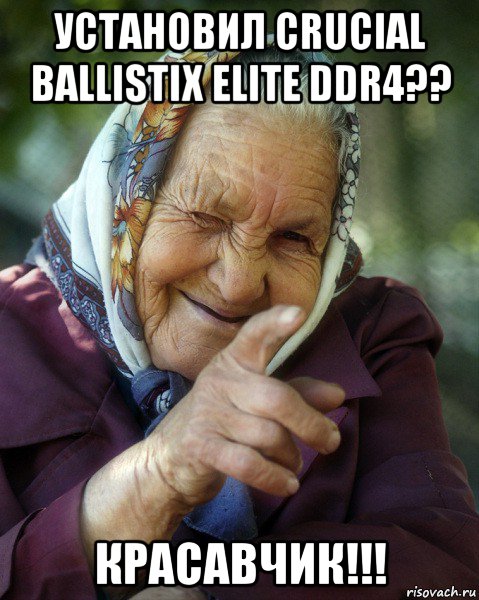 установил crucial ballistix elite ddr4?? красавчик!!!