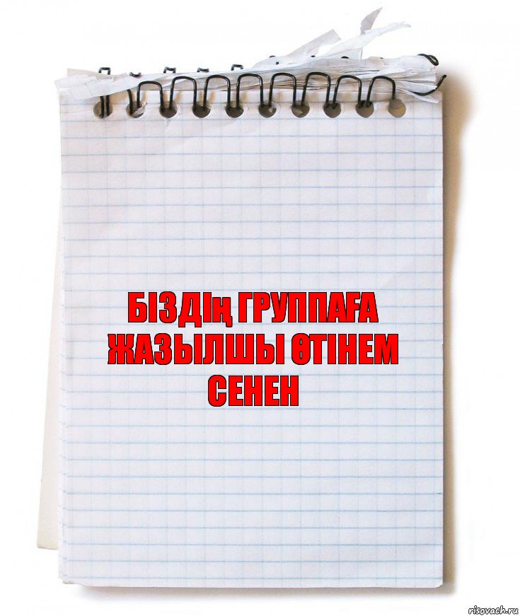 БІЗДІң ГРУППАҒА ЖАЗЫЛШЫ ӨТІНЕМ СЕНЕН, Комикс   блокнот с пружинкой