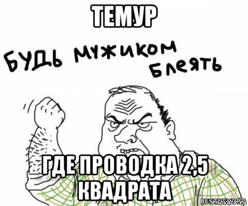 темур где проводка 2,5 квадрата, Мем блять