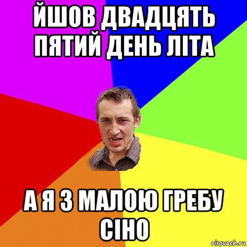 йшов двадцять пятий день літа а я з малою гребу сіно, Мем Чоткий паца