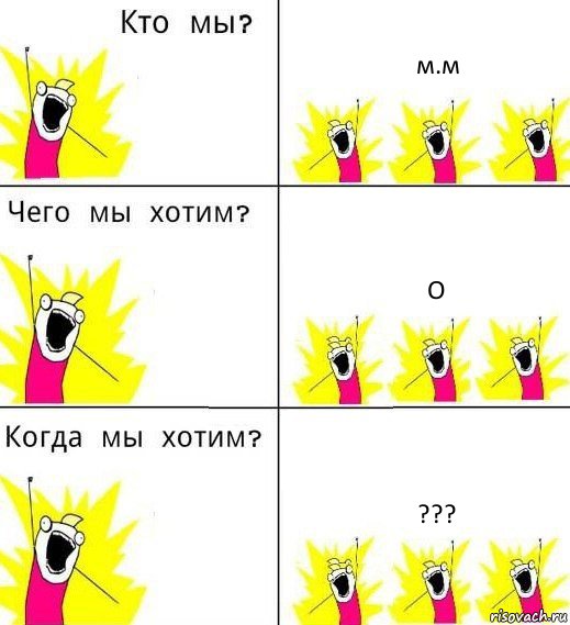 м.м о ???, Комикс Что мы хотим