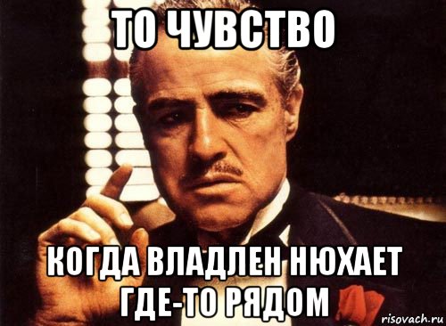 то чувство когда владлен нюхает где-то рядом, Мем крестный отец