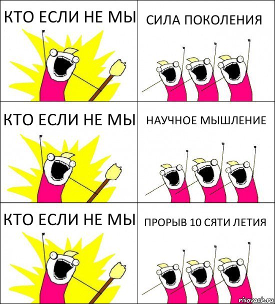 КТО ЕСЛИ НЕ МЫ СИЛА ПОКОЛЕНИЯ КТО ЕСЛИ НЕ МЫ НАУЧНОЕ МЫШЛЕНИЕ КТО ЕСЛИ НЕ МЫ ПРОРЫВ 10 СЯТИ ЛЕТИЯ