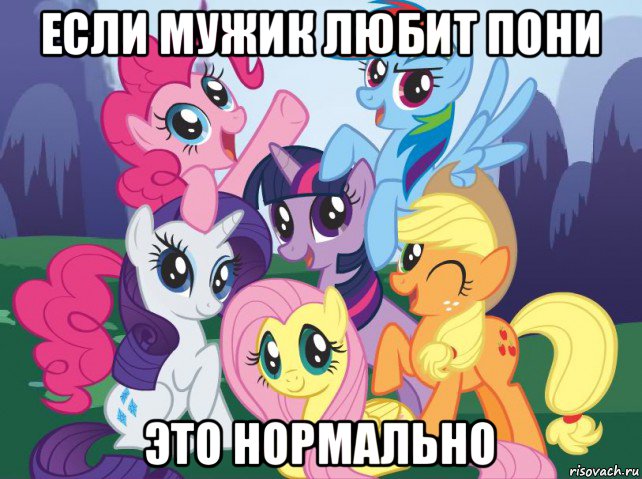 если мужик любит пони это нормально, Мем My little pony