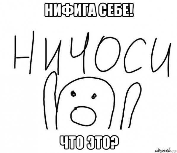 нифига себе! что это?, Мем  Ничоси