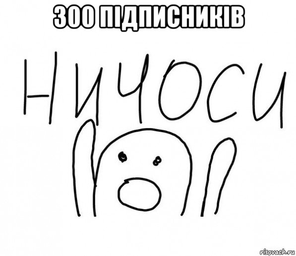 300 підписників , Мем  Ничоси