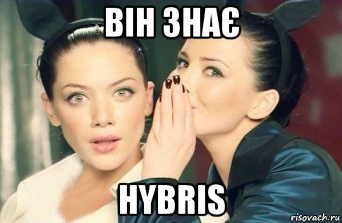 він знає hybris, Мем  Он