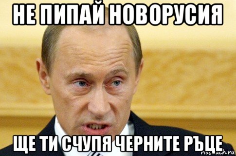 не пипай новорусия ще ти счупя черните ръце, Мем путин