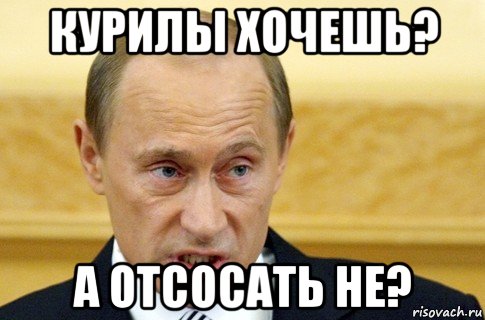 курилы хочешь? а отсосать не?, Мем путин