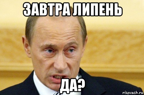 завтра липень да?, Мем путин