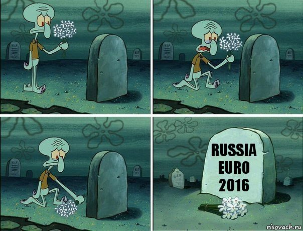 russia euro 2016, Комикс  Сквидвард хоронит