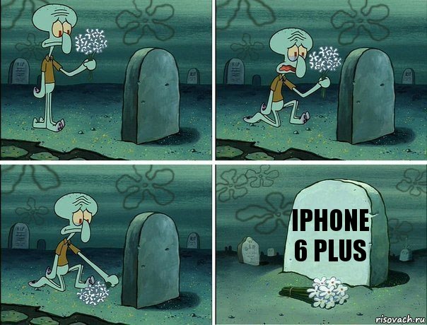iPhone 6 Plus, Комикс  Сквидвард хоронит