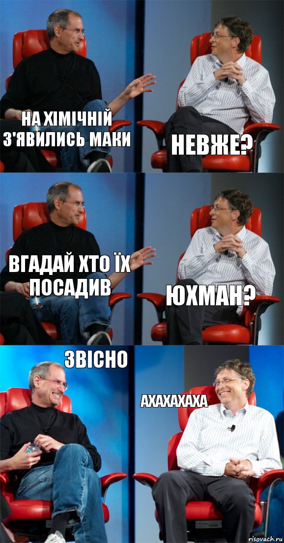 на Хімічній з'явились маки Невже? вгадай хто їх посадив Юхман? звісно ахахахаха, Комикс Стив Джобс и Билл Гейтс (6 зон)