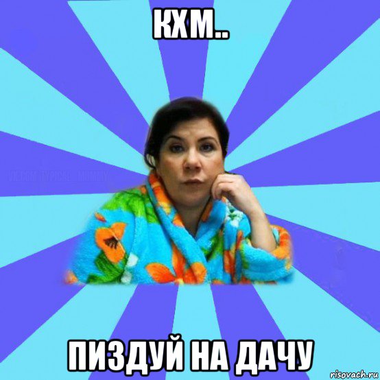 кхм.. пиздуй на дачу, Мем типичная мама