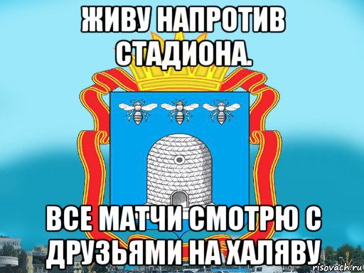 живу напротив стадиона. все матчи смотрю с друзьями на халяву, Мем Типичный Тамбов