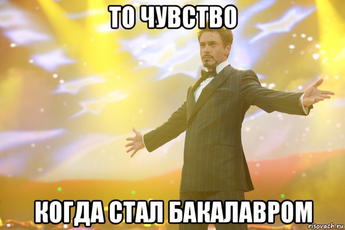 то чувство когда стал бакалавром, Мем Тони Старк (Роберт Дауни младший)