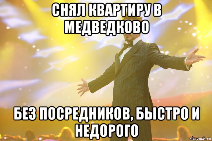 снял квартиру в медведково без посредников, быстро и недорого, Мем Тони Старк (Роберт Дауни младший)