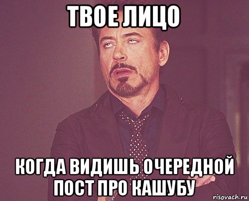 твое лицо когда видишь очередной пост про кашубу, Мем твое выражение лица