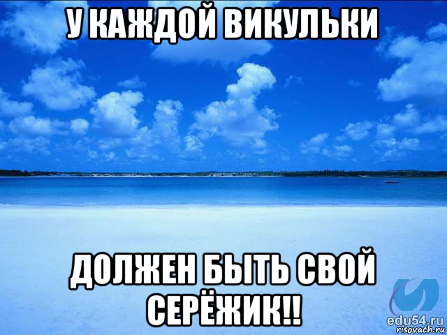 у каждой викульки должен быть свой серёжик!!