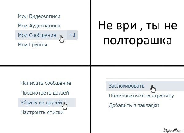 Не ври , ты не полторашка, Комикс  Удалить из друзей