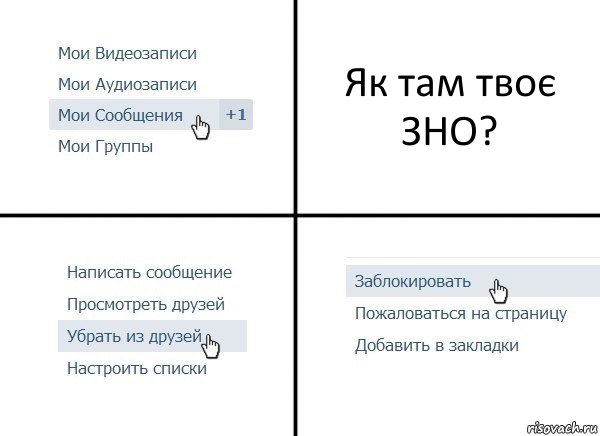 Як там твоє ЗНО?, Комикс  Удалить из друзей