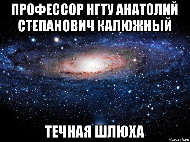 профессор нгту анатолий степанович калюжный течная шлюха, Мем Вселенная