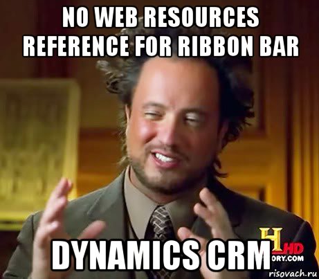 no web resources reference for ribbon bar dynamics crm, Мем Женщины (aliens)