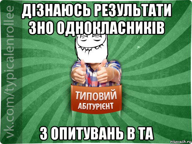 дізнаюсь результати зно однокласників з опитувань в та