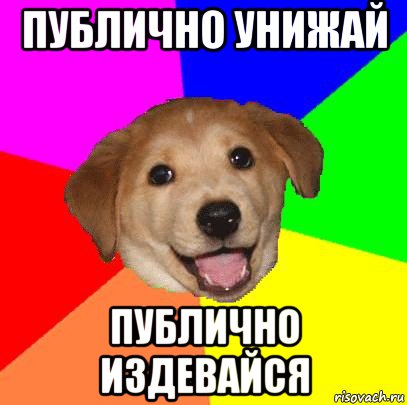 публично унижай публично издевайся, Мем Advice Dog