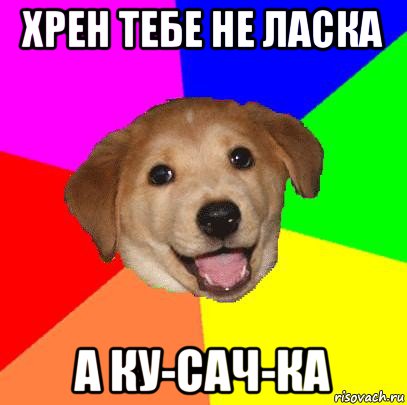 хрен тебе не ласка а ку-сач-ка, Мем Advice Dog