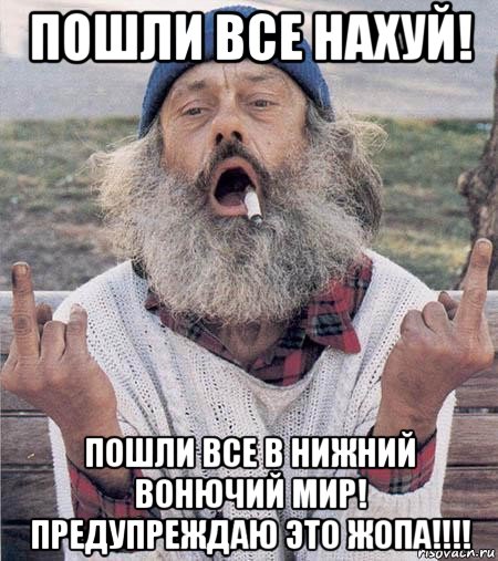 пошли все нахуй! пошли все в нижний вонючий мир! предупреждаю это жопа!!!!, Мем Борода (Наша Раша)