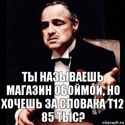 Ты называешь магазин обоймой, но хочешь за словака т12 85 тыс?, Комикс Дон Вито Корлеоне 1