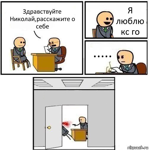 Здравствуйте Николай,расскажите о себе Я люблю кс го ..... , Комикс   Не приняты