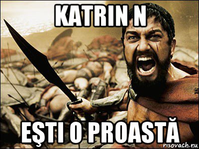 katrin n eşti o proastă, Мем Это Спарта