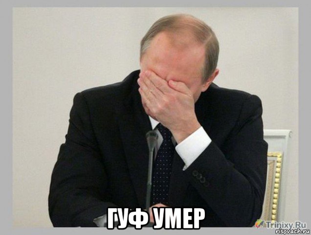  гуф умер, Мем  Фейспалм Путин