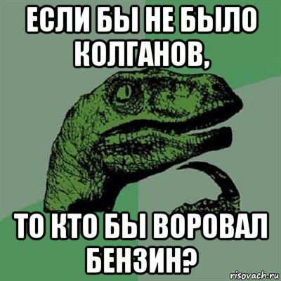 если бы не было колганов, то кто бы воровал бензин?, Мем Филосораптор