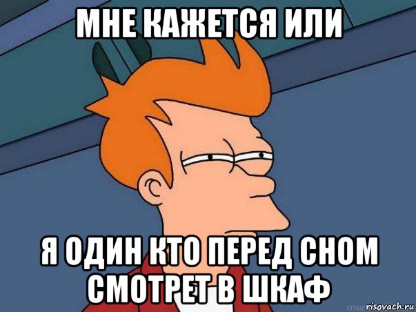 мне кажется или я один кто перед сном смотрет в шкаф, Мем  Фрай (мне кажется или)