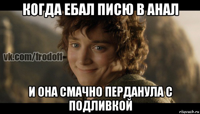 когда ебал писю в анал и она смачно перданула с подливкой, Мем  Фродо