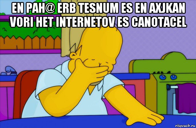en pah@ erb tesnum es en axjkan vori het internetov es canotacel , Мем Homer simpson facepalm