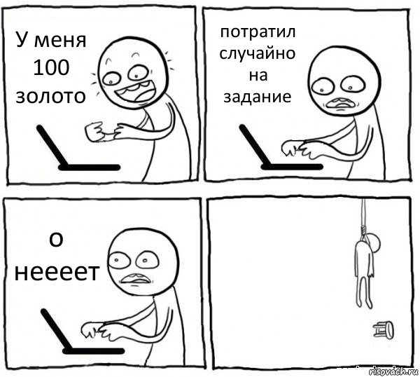 У меня 100 золото потратил случайно на задание о неееет , Комикс интернет убивает