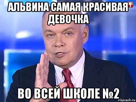 альвина самая красивая девочка во всей школе №2, Мем Киселёв 2014