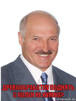 Древообработку поднять с колен не нужно?, Комикс Лукашенко