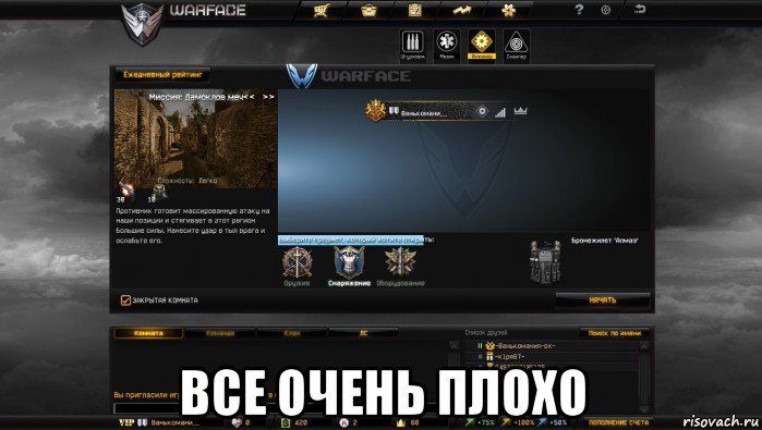  все очень плохо, Мем Мой аккаунт в Warface