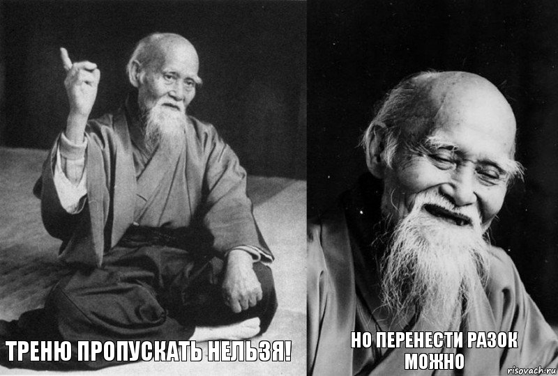  треню пропускать нельзя!  но перенести разок можно, Комикс Мудрец-монах (4 зоны)