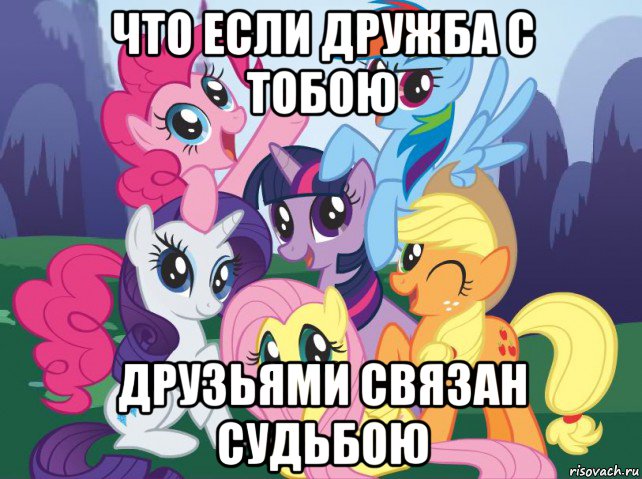 что если дружба с тобою друзьями связан судьбою, Мем My little pony