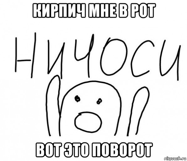 кирпич мне в рот вот это поворот