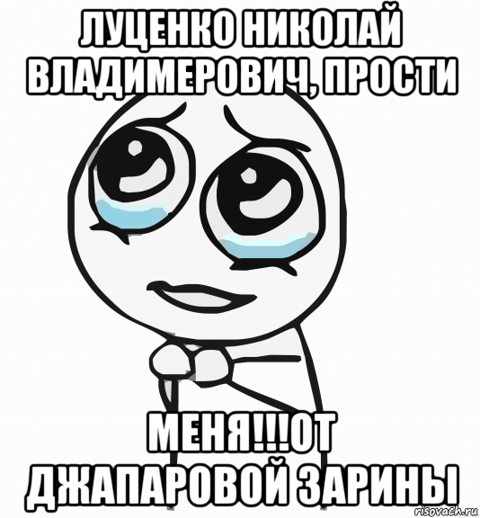 луценко николай владимерович, прости меня!!!от джапаровой зарины, Мем  ну пожалуйста (please)