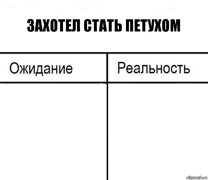 Захотел стать петухом  